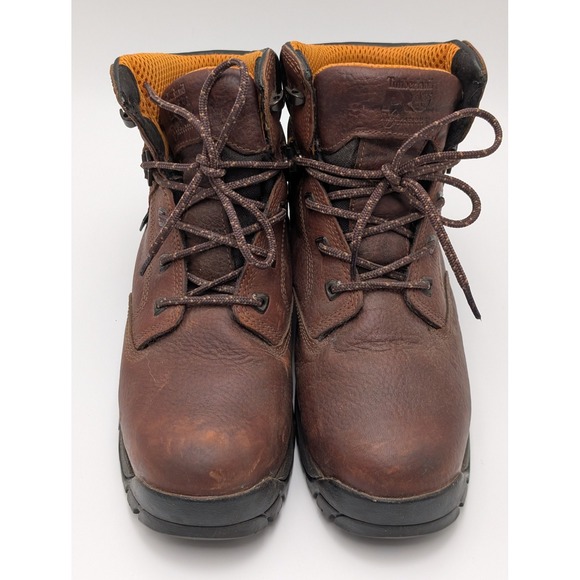 Timberland PRO Work Boots Mens 9W Brown Alloy Toe Waterproof Leather Rugged main image 5
